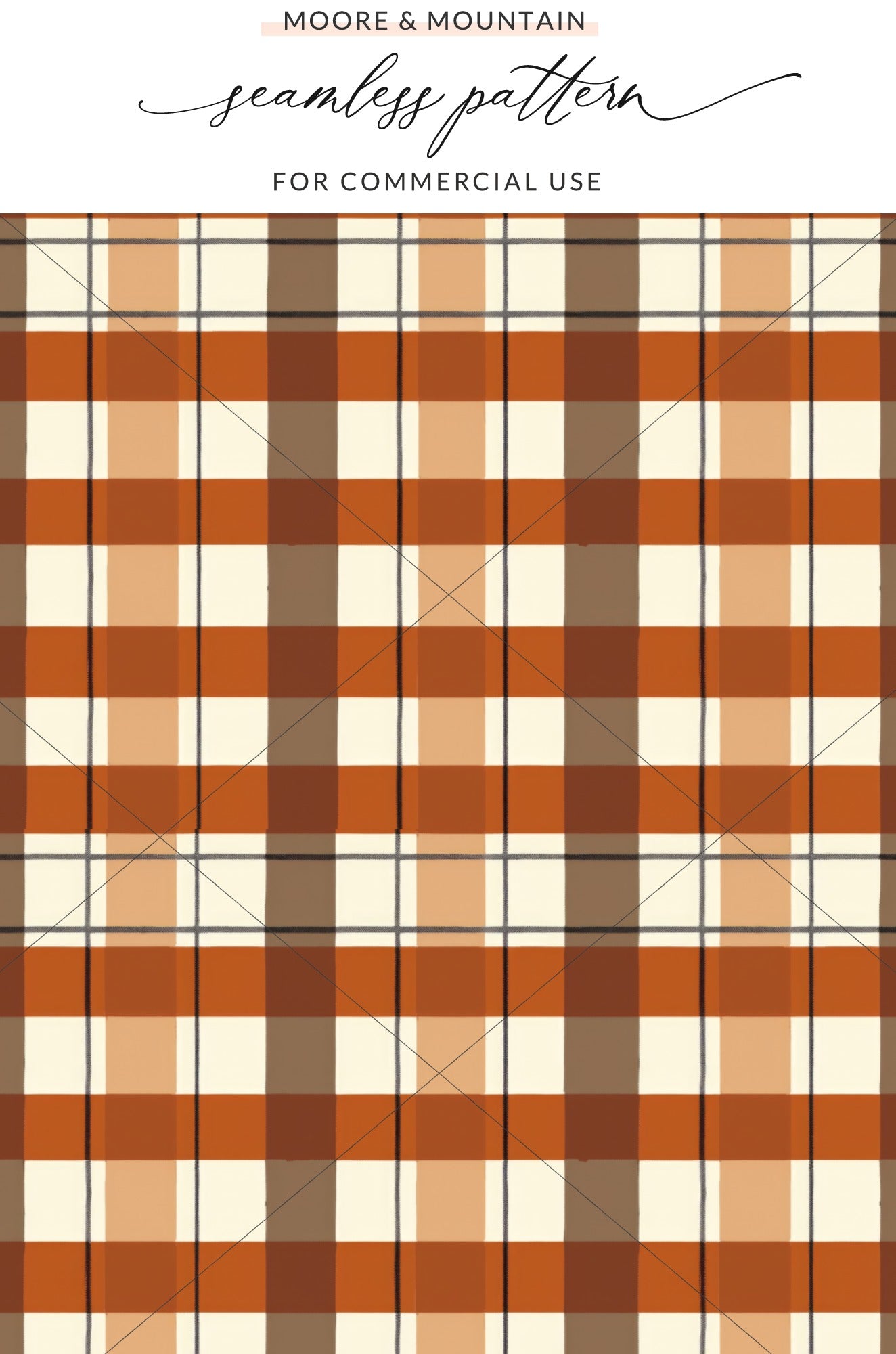 Autumn Plaid Seamless Pattern for Commercial Use Product