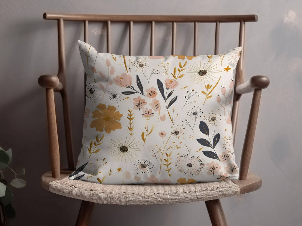 Elegant Floral Print Decorative Cushion Pillow