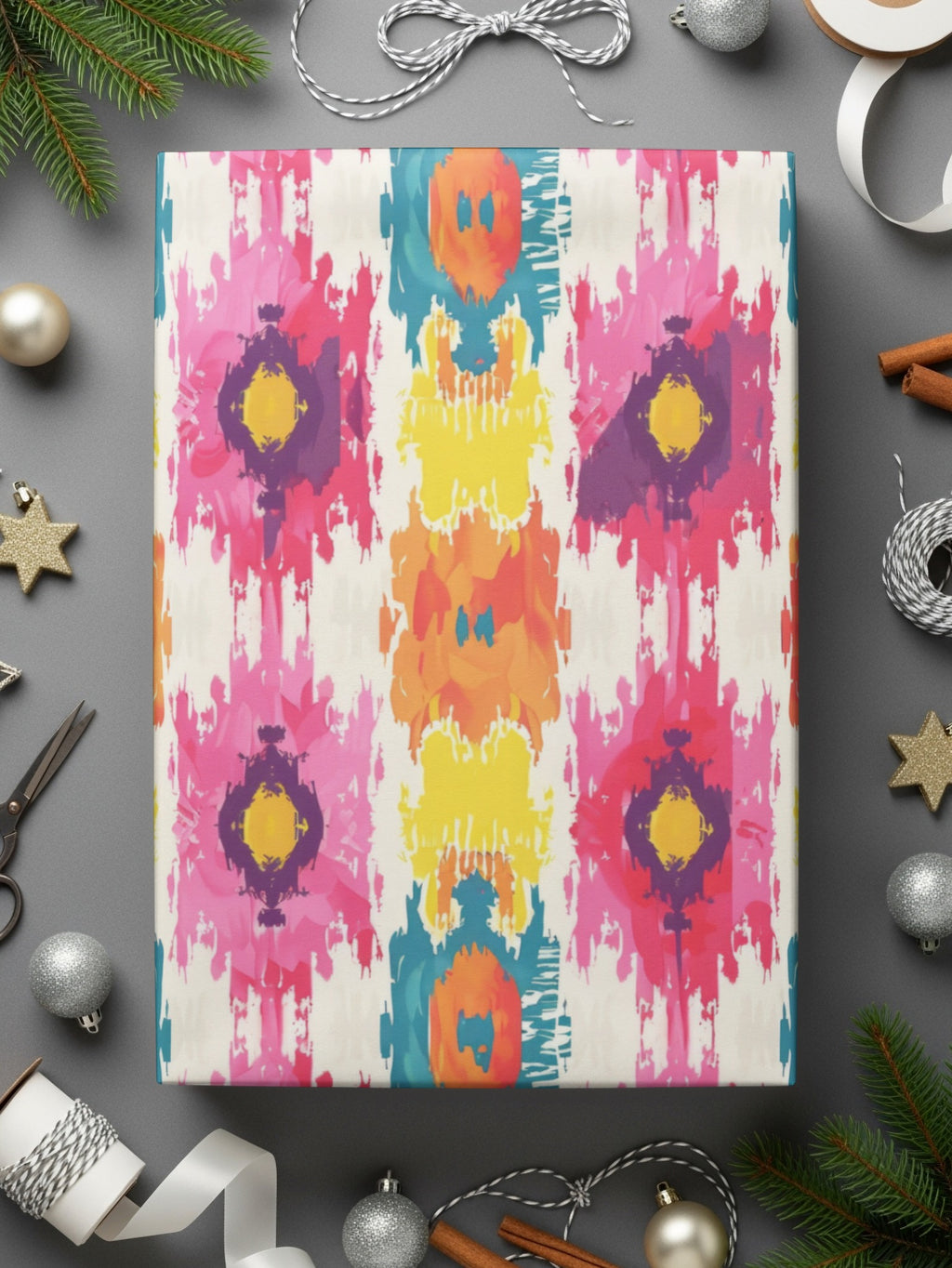 Vibrant Multicolor Abstract Pattern Wrapping Paper