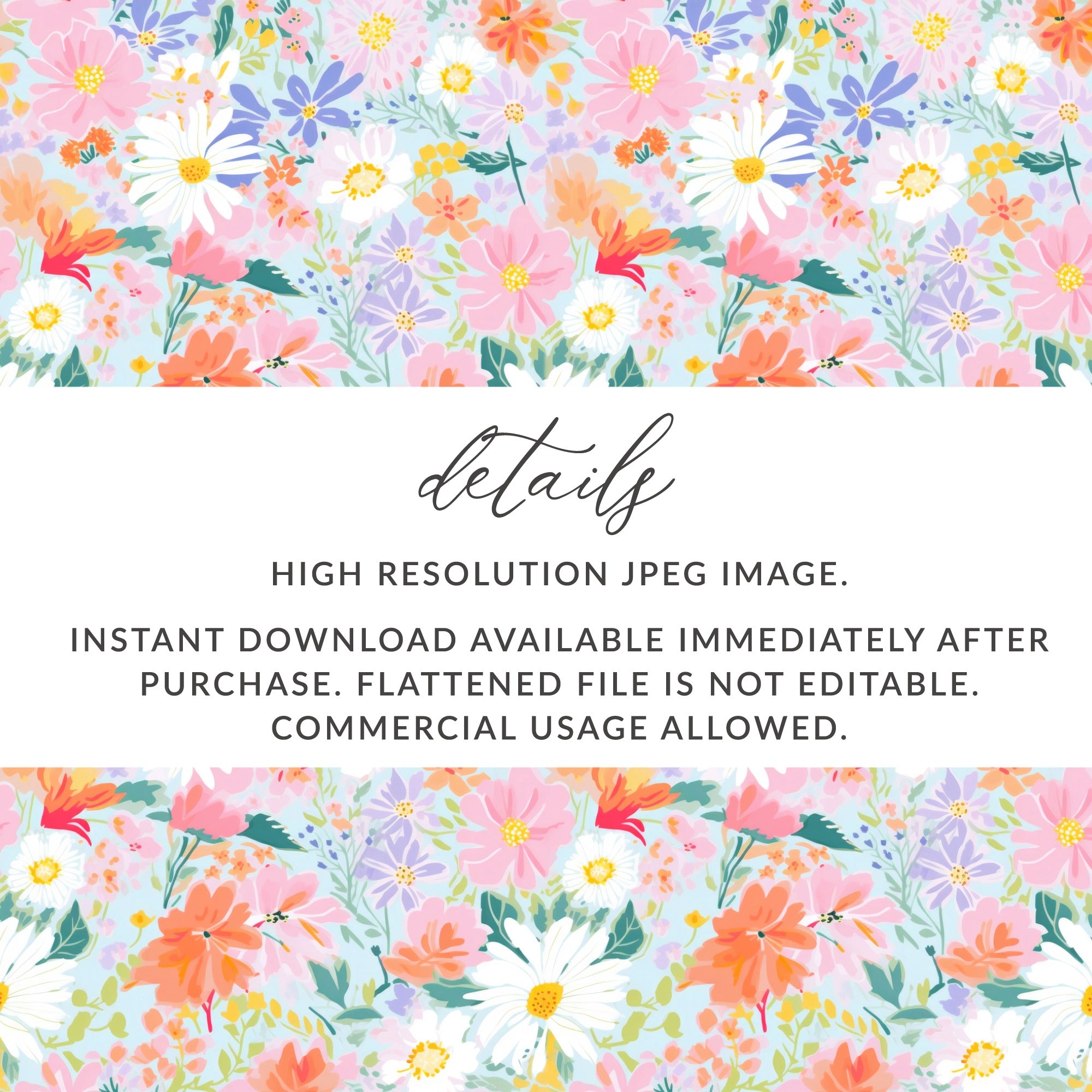 Colorful Floral High Resolution JPEG Image for Download