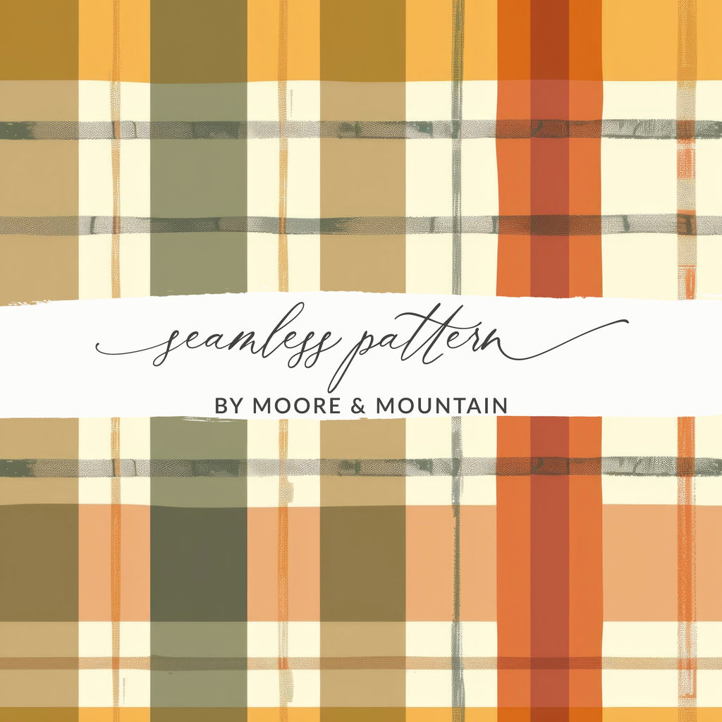 Warm Autumn Plaid Seamless Pattern by Moore Mountain