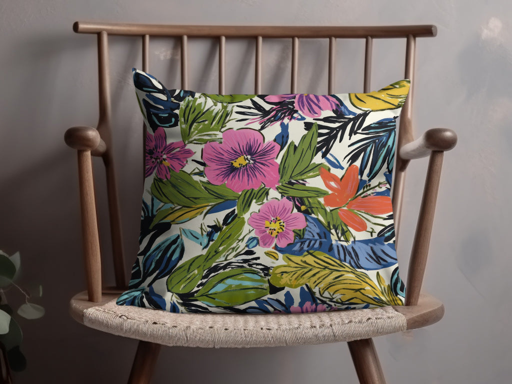 Vibrant Floral Decorative Cushion Cover for Home Decor