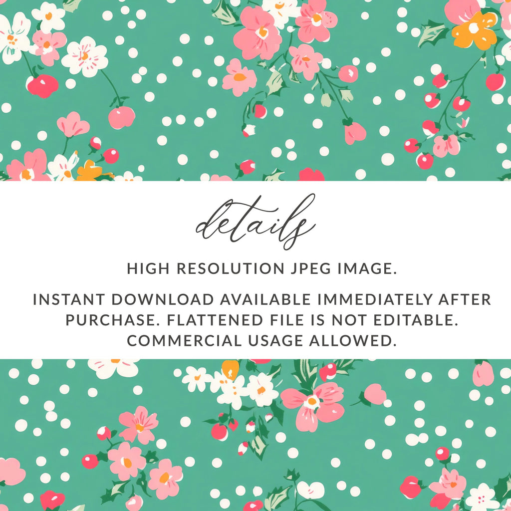 Floral and Polka Dot High Resolution JPEG Image