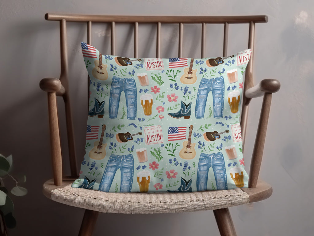 Austin Western Theme Decorative Sofa Cushion Pillow