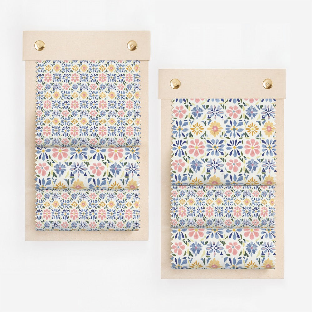 Colorful Floral Pattern Textile for Crafting Projects