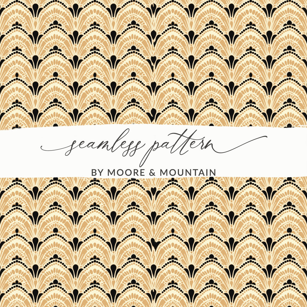 Elegant Art Deco Seamless Pattern Design by Moore and Mountain