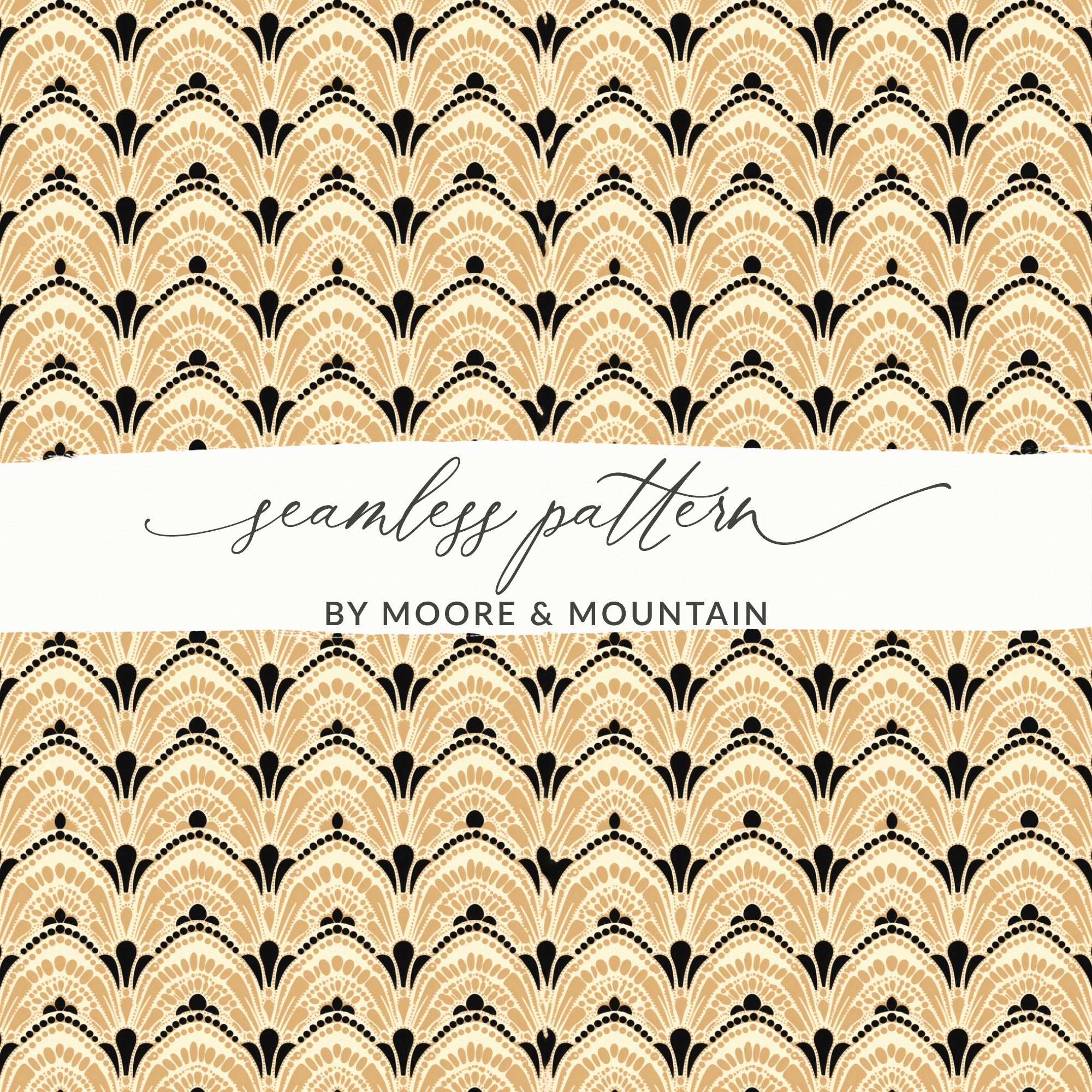 Elegant Art Deco Seamless Pattern Design by Moore and Mountain