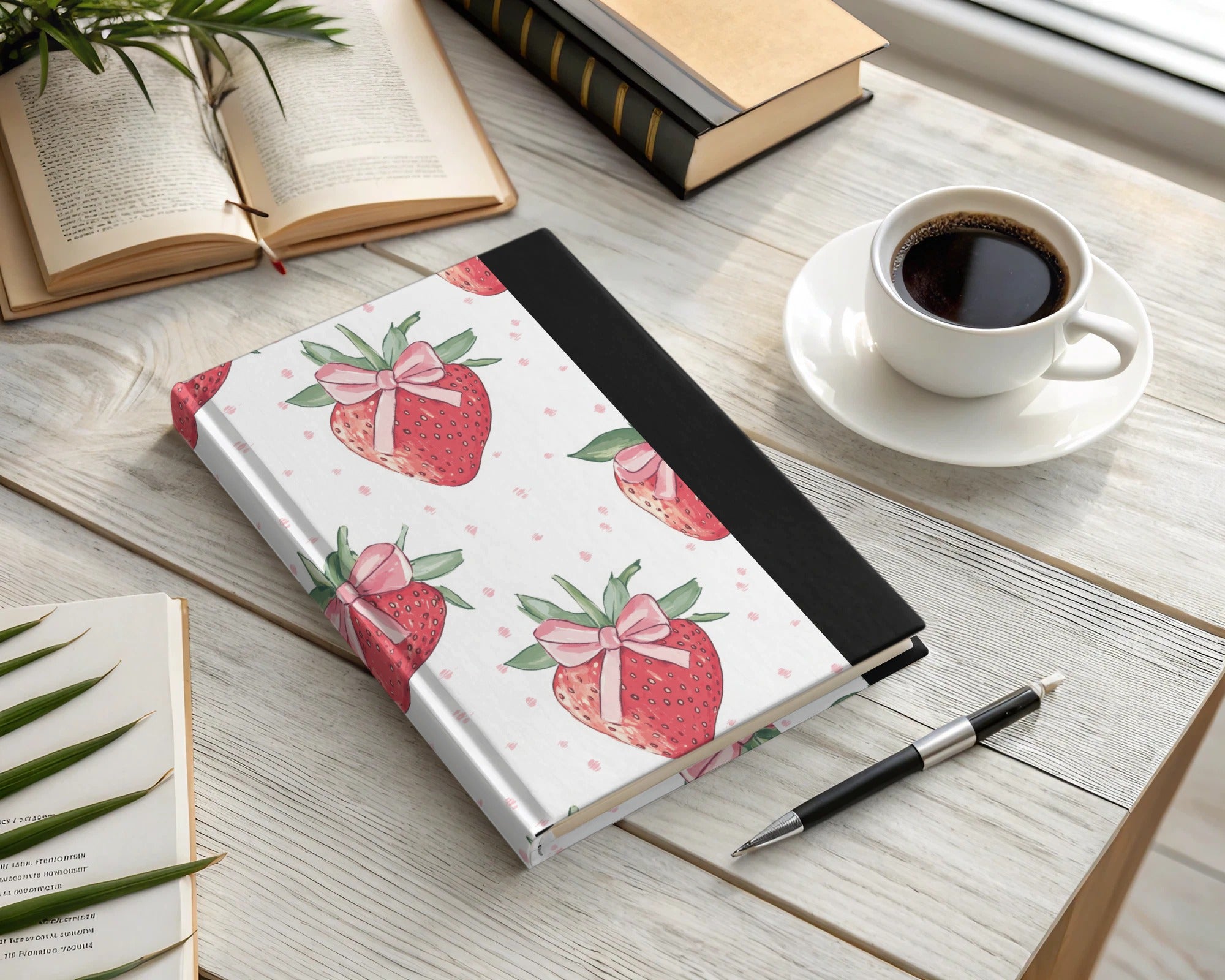 Strawberry Themed Hardcover Journal Notebook