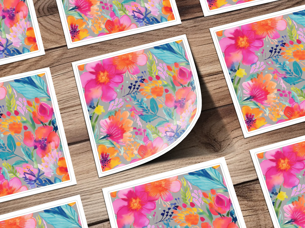 Vibrant Floral Pattern Art Print for Brightening Spaces