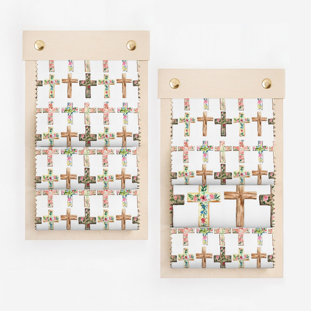 Colorful Floral Crosses Pattern Decorative Product