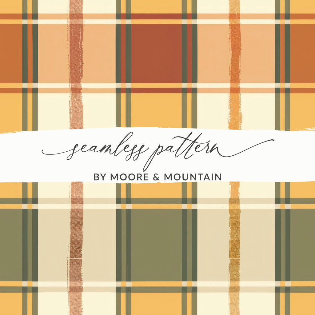 Vintage Plaid Seamless Pattern By Moore & Mountain