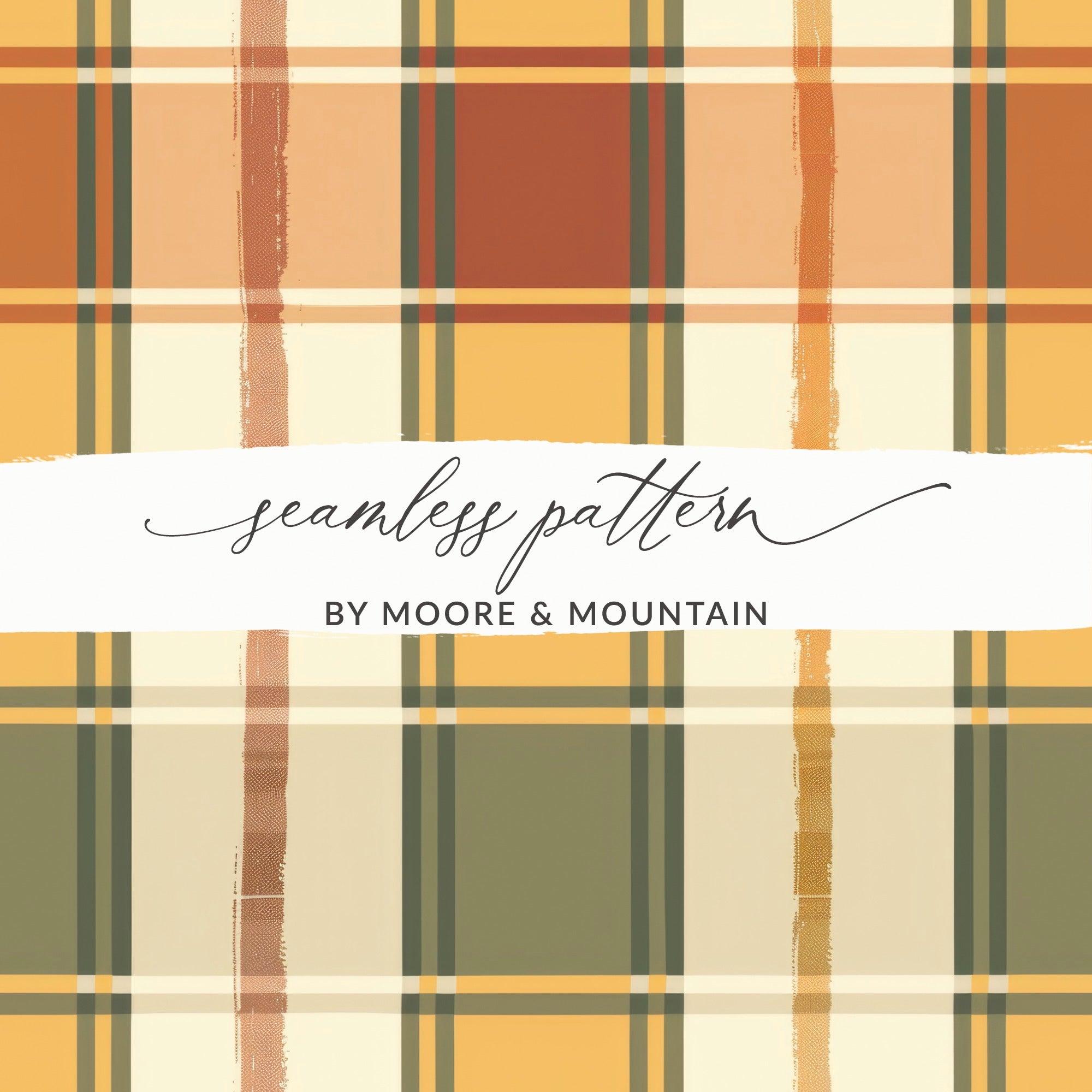 Vintage Plaid Seamless Pattern By Moore & Mountain