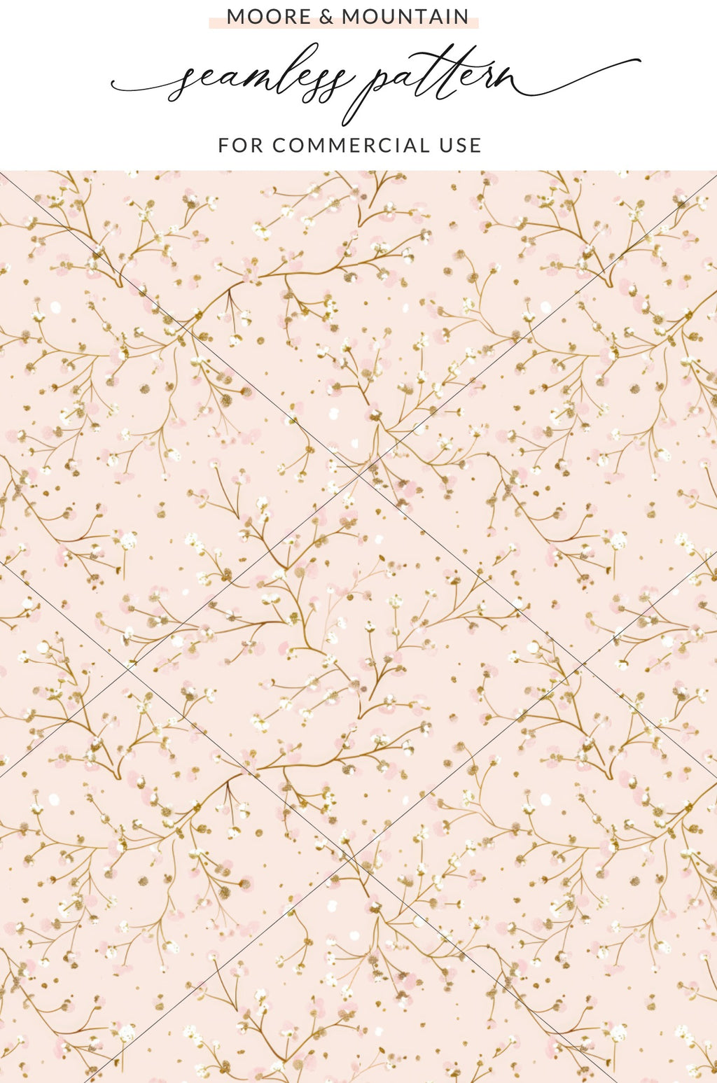 Elegant Floral Seamless Pattern for Commercial Use