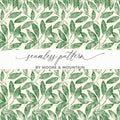 Moore Mountain Seamless Green Leaf Pattern Artistry
