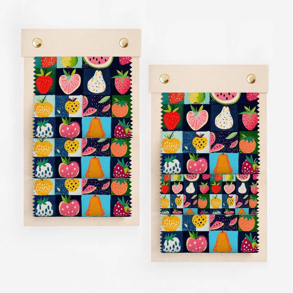 Colorful Fruit Pattern Fabric Swatch Set for Crafting