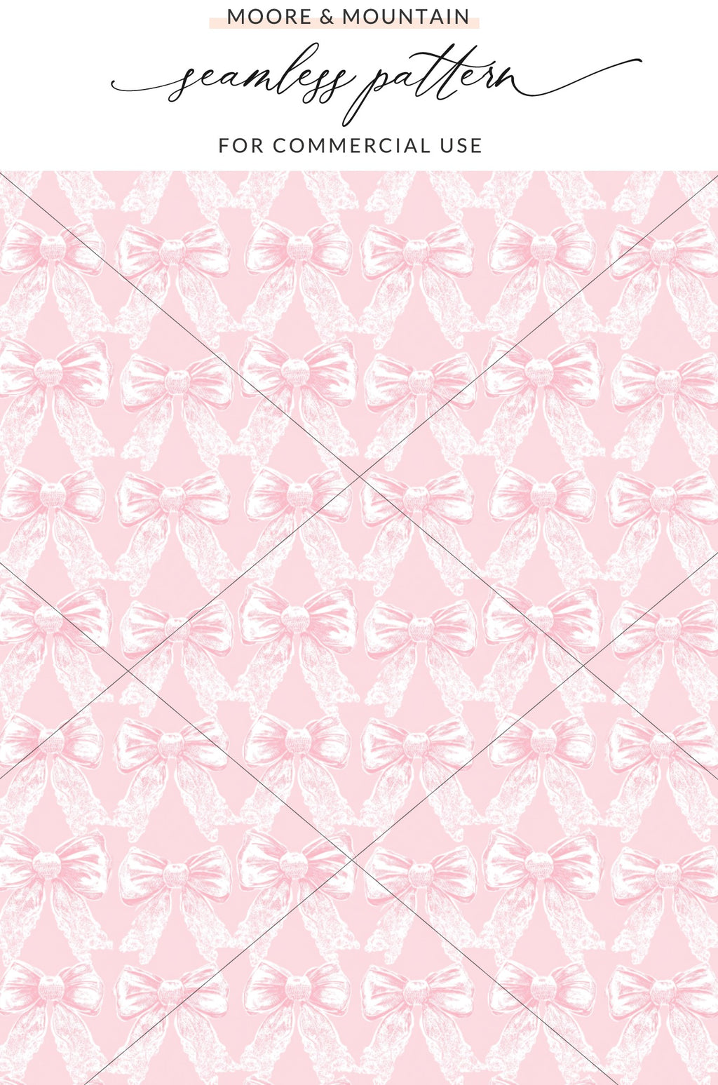Pink Ribbon Lace Seamless Pattern for Commercial Use