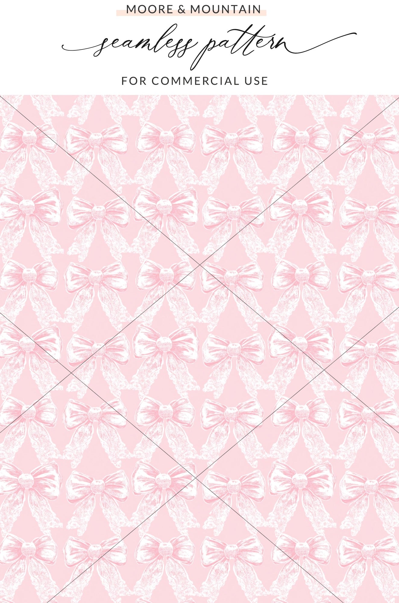 Pink Ribbon Lace Seamless Pattern for Commercial Use