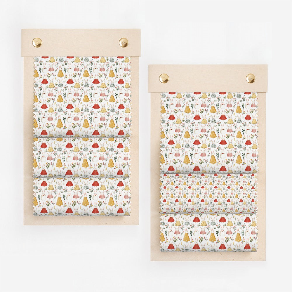 Watercolor Bunny Dresses Spring Garden Print product type