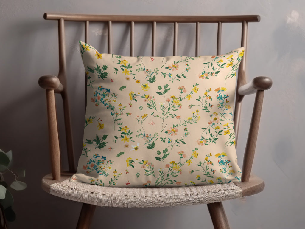 Floral Pattern Throw Pillow for Home Decor Product