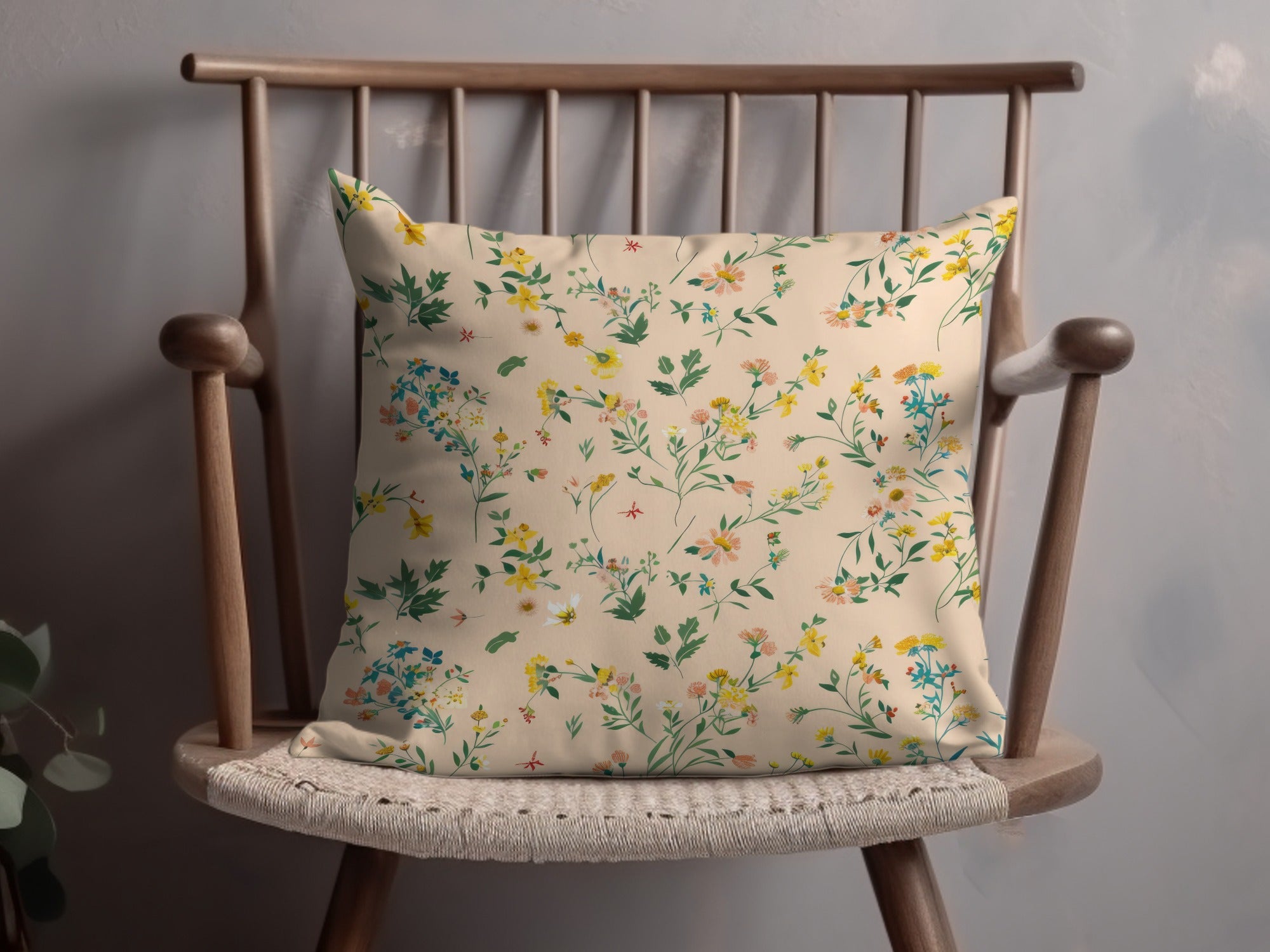 Floral Pattern Throw Pillow for Home Decor Product