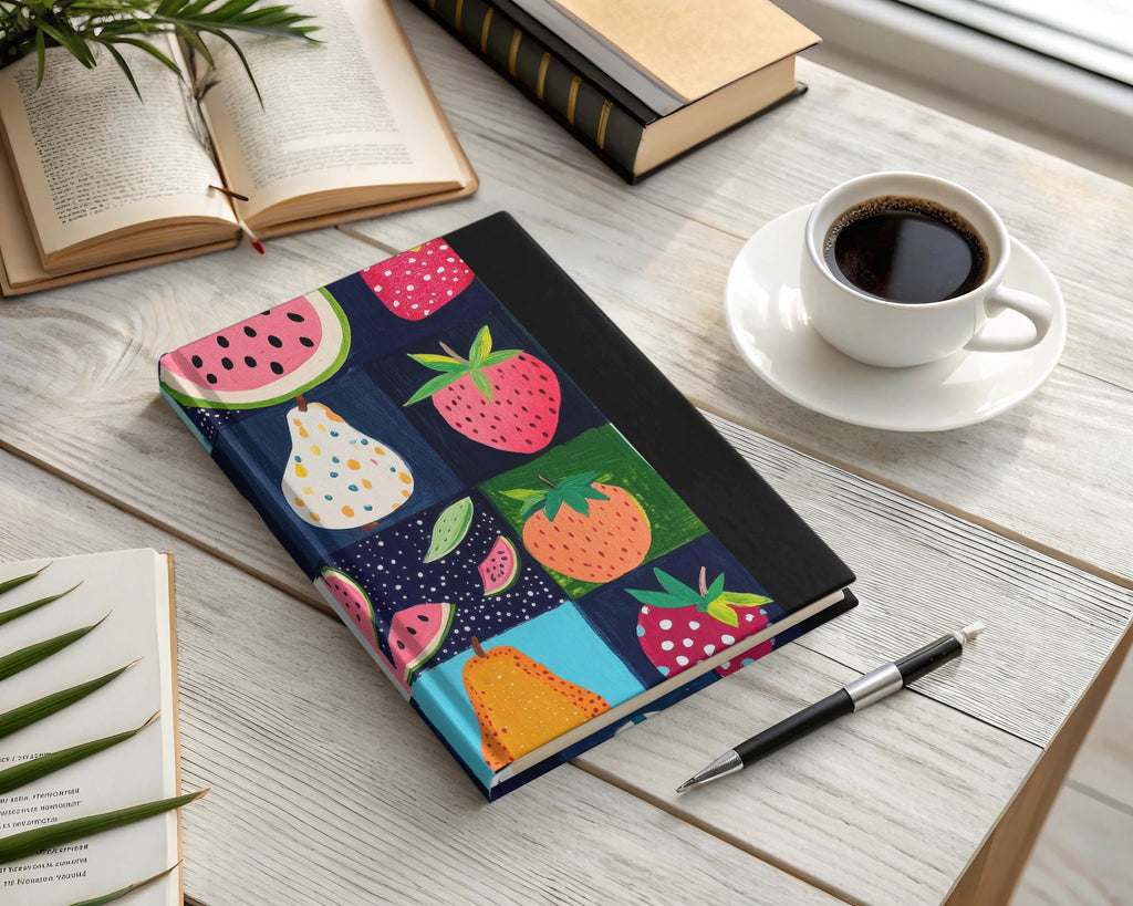 Colorful Fruit Pattern Hardcover Journal Book