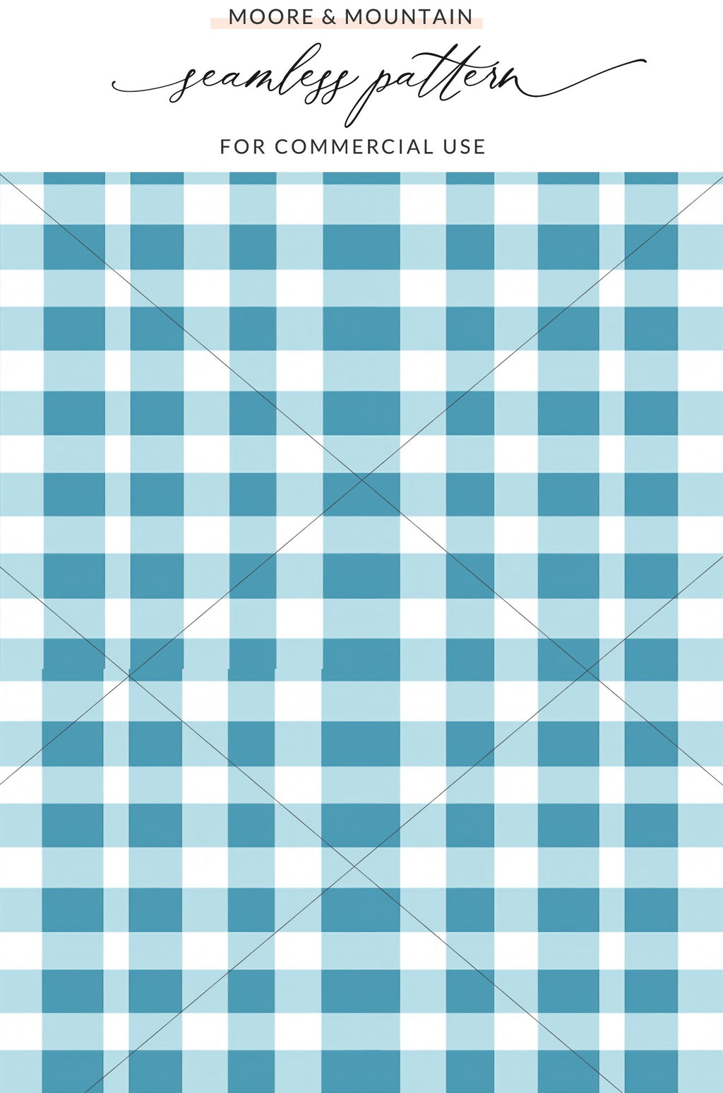 Blue Rustic Plaid Seamless Pattern for Commercial Use