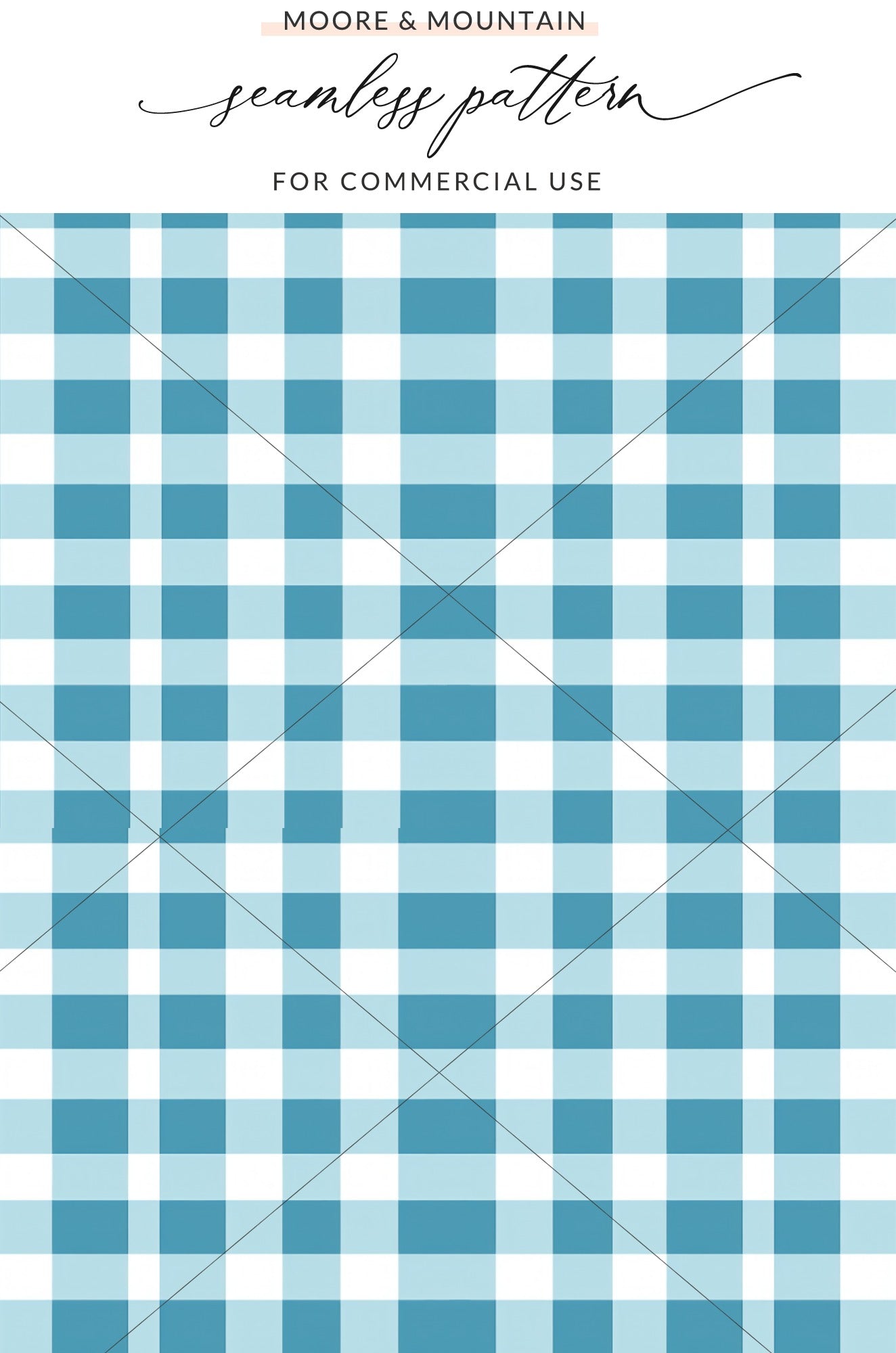 Blue Rustic Plaid Seamless Pattern for Commercial Use