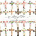 Floral Cross Seamless Pattern by Moore & Mountain