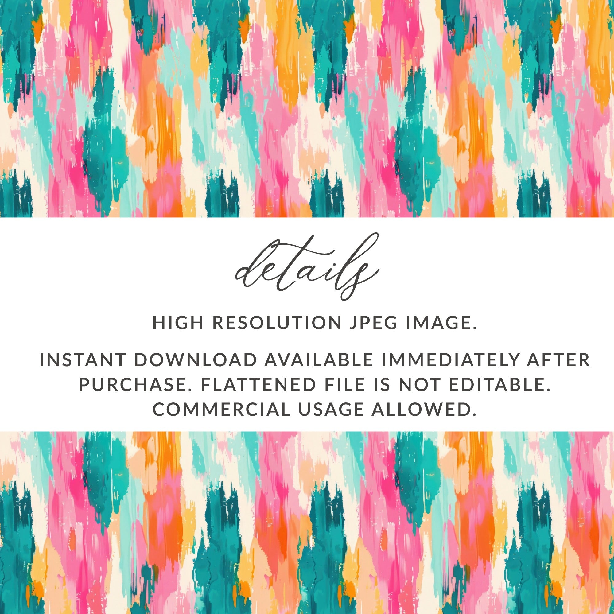 Colorful Abstract Brush Strokes Digital Download