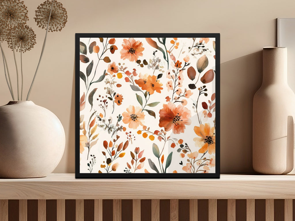 Autumn Botanical Flower Art Print Home Decor
