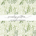 Green Leafy Seamless Pattern by Moore & Mountain Design
