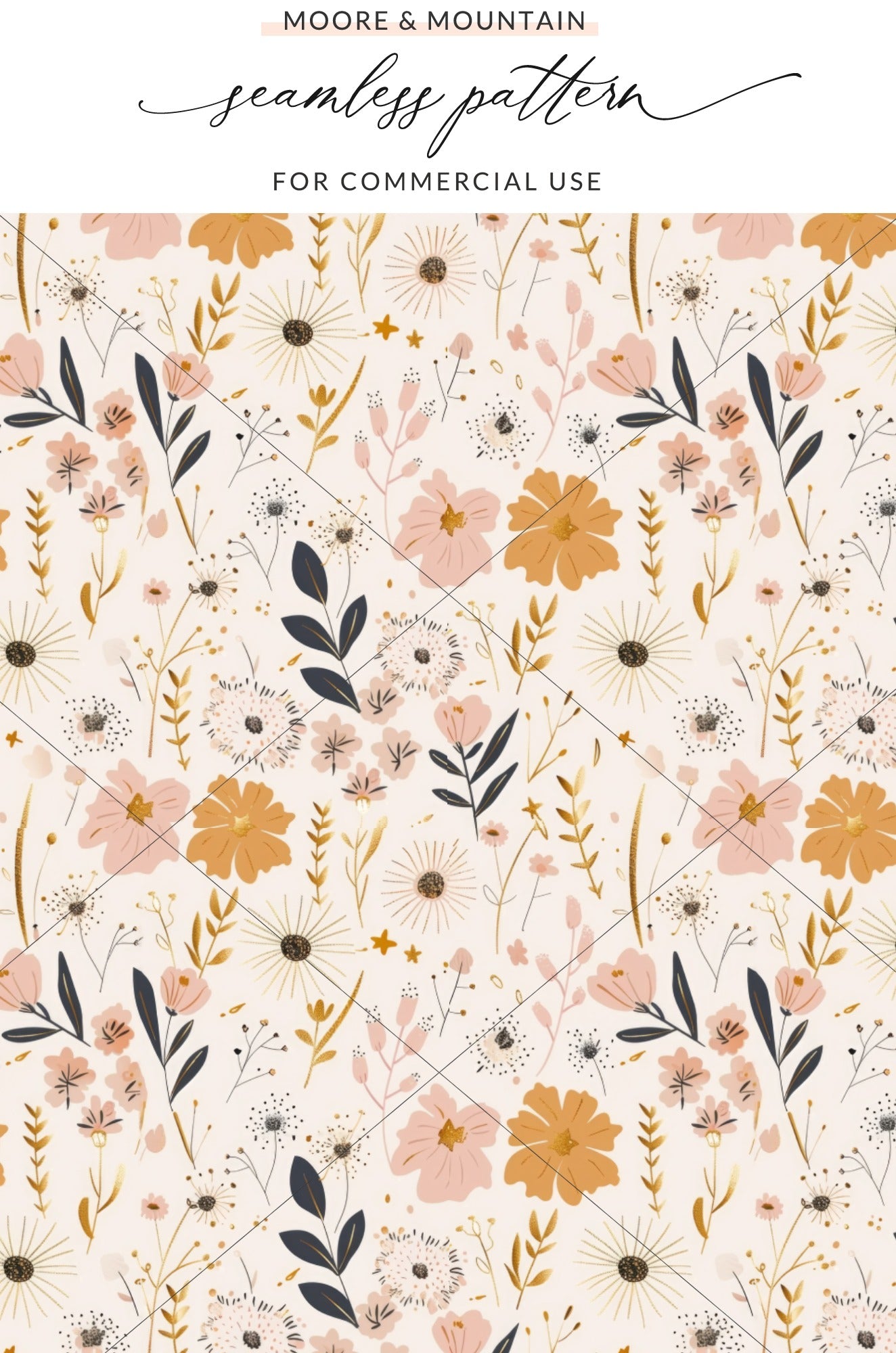 Seamless Floral Pattern for Commercial Use Design