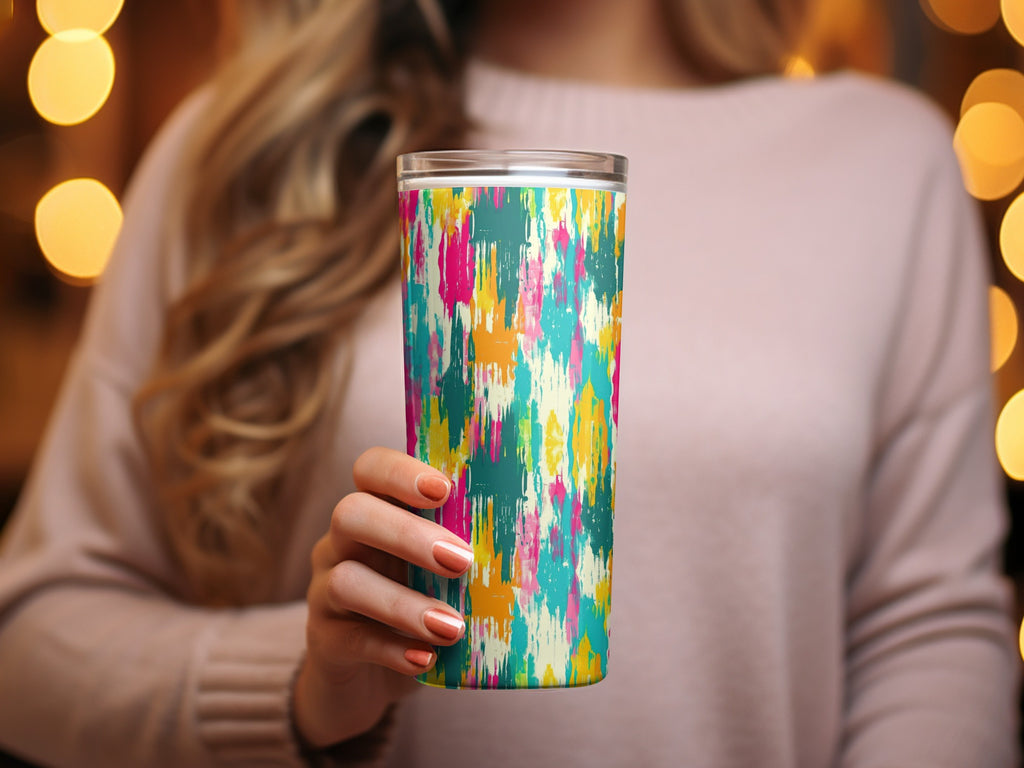 Colorful Abstract Design Insulated Tumbler Cup