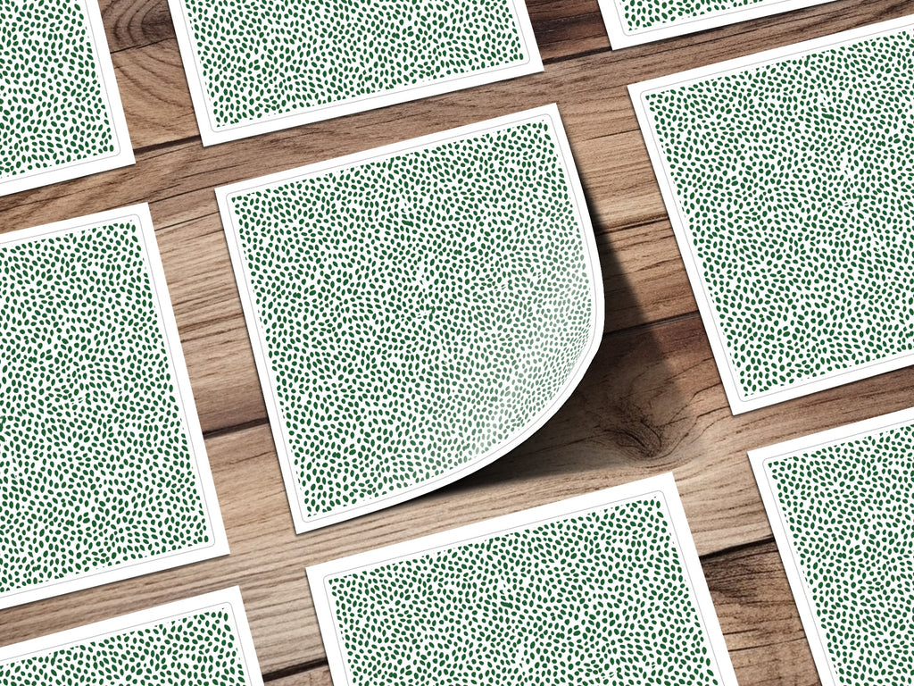 Green Polka Dot Pattern Square Sticker Product