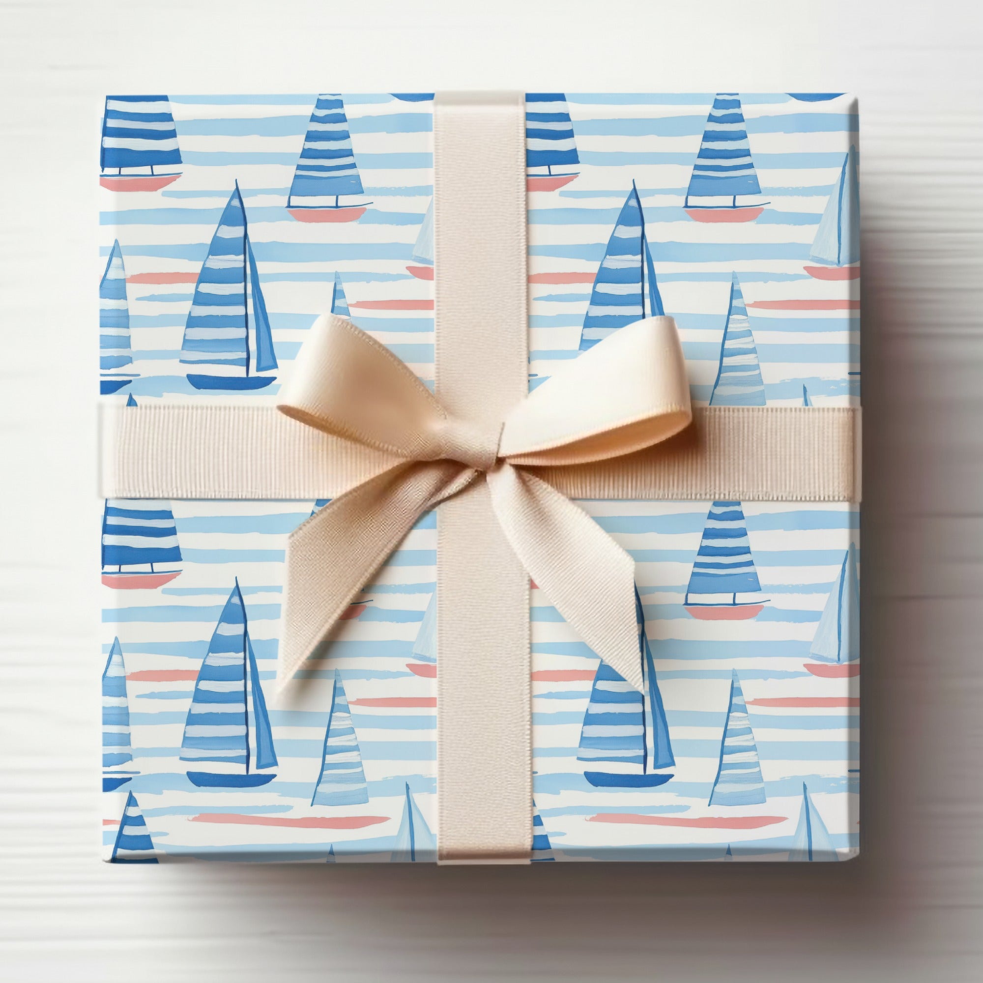 Nautical Sailboat Design Gift Wrapping Paper Product