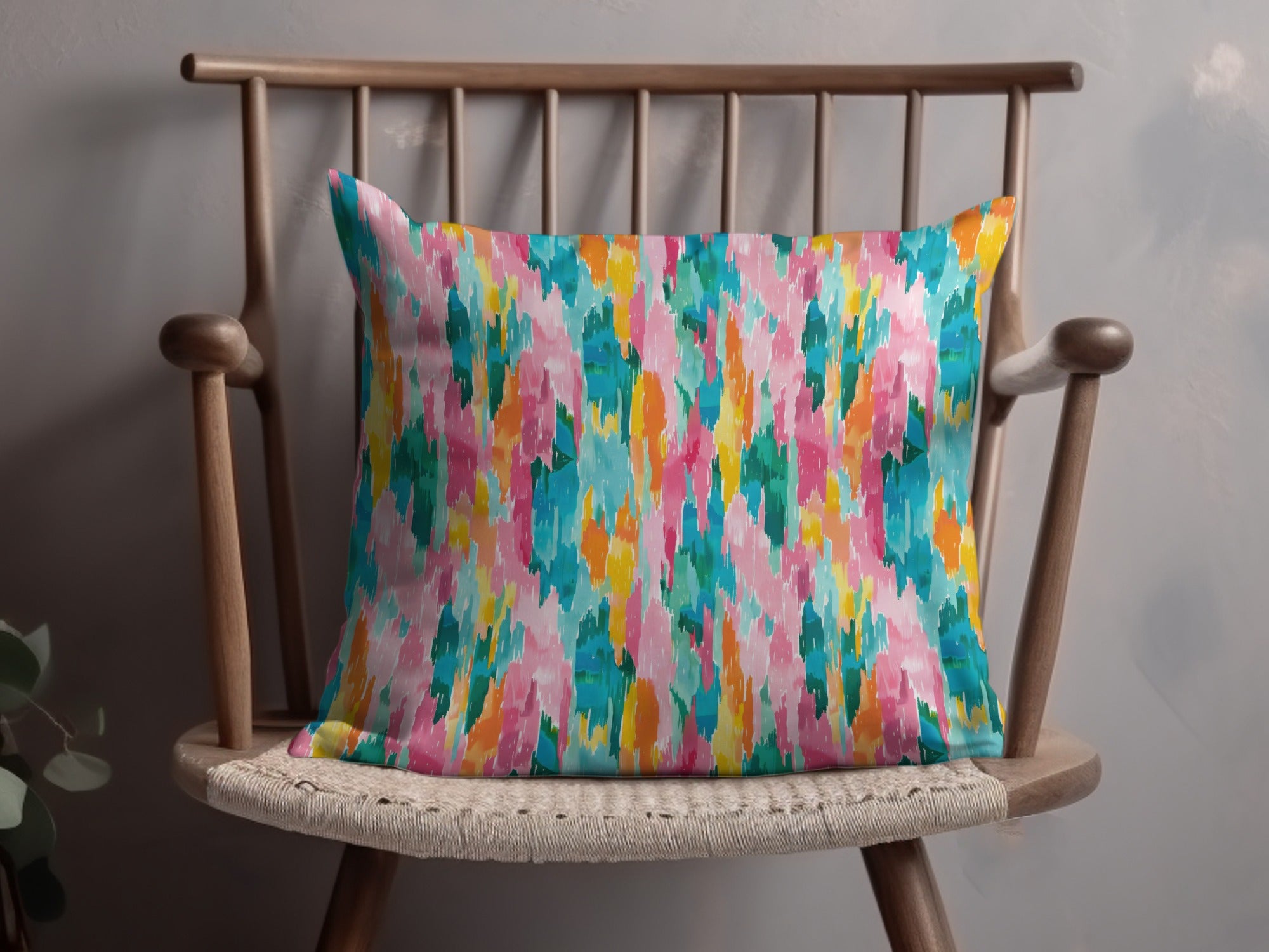 Vibrant Abstract Pattern Decorative Pillow for Home Decor
