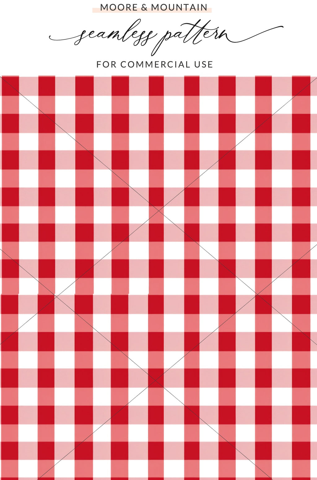 Seamless Red and White Checkered Pattern Design