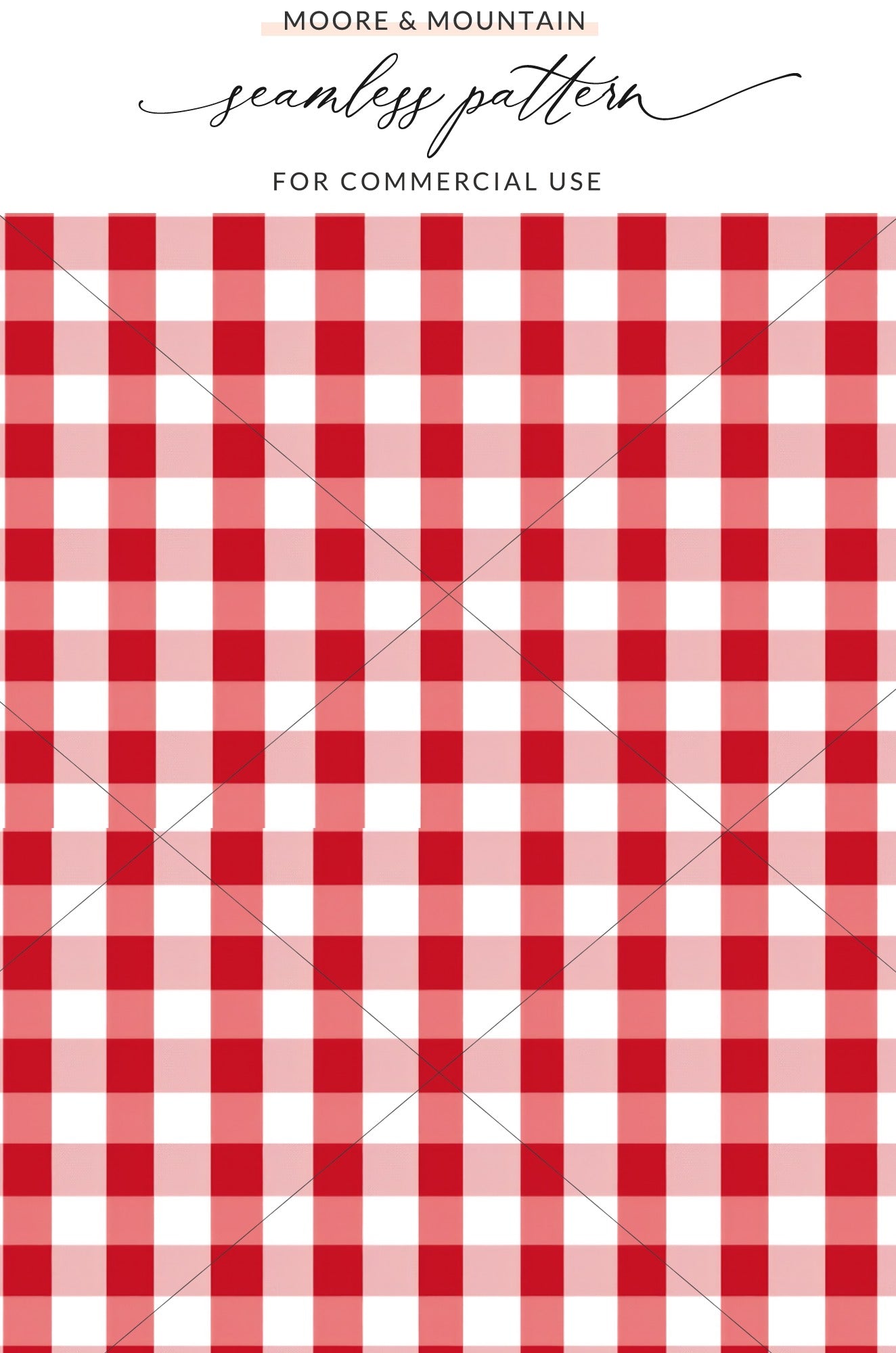Seamless Red and White Checkered Pattern Design