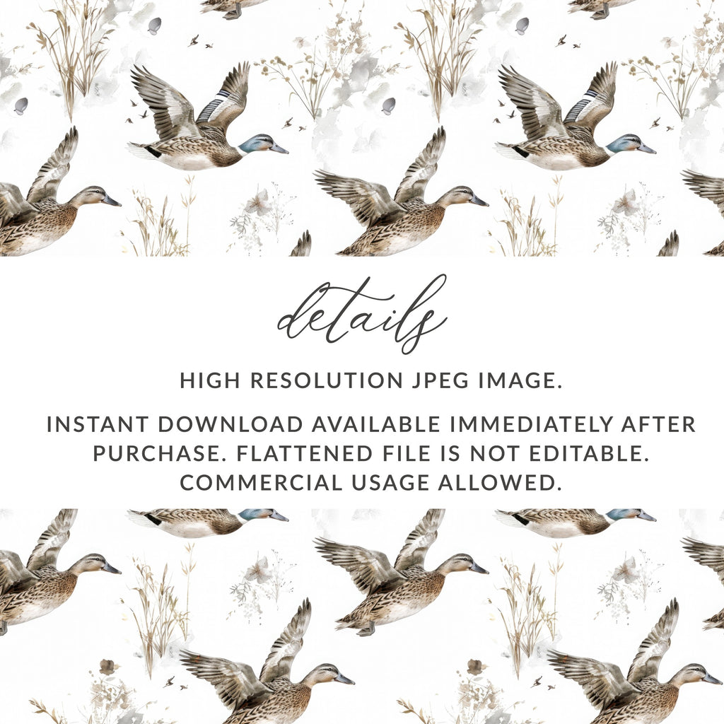 Duck Pattern High Resolution JPEG Instant Download