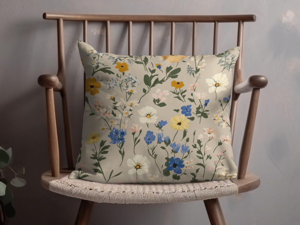 Floral Pattern Decorative Throw Pillow for Home Decor