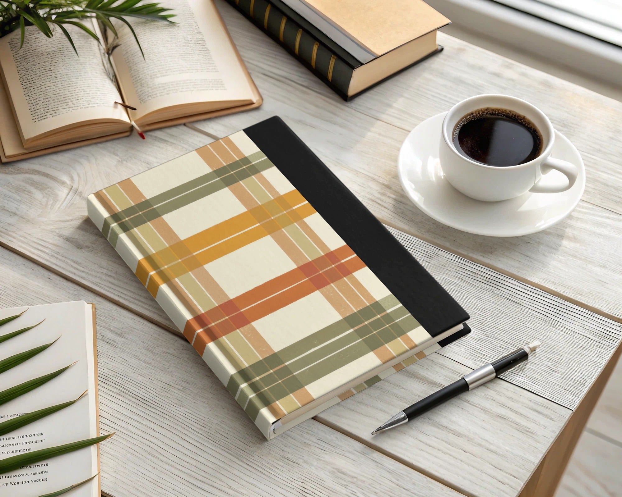 Stylish Plaid Design Hardcover Journal for Writing