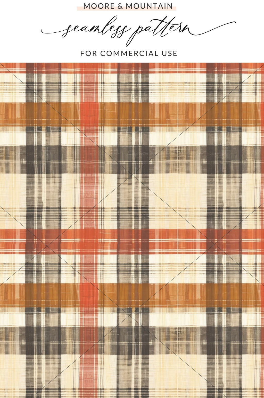 Moore & Mountain Seamless Pattern For Commercial Use