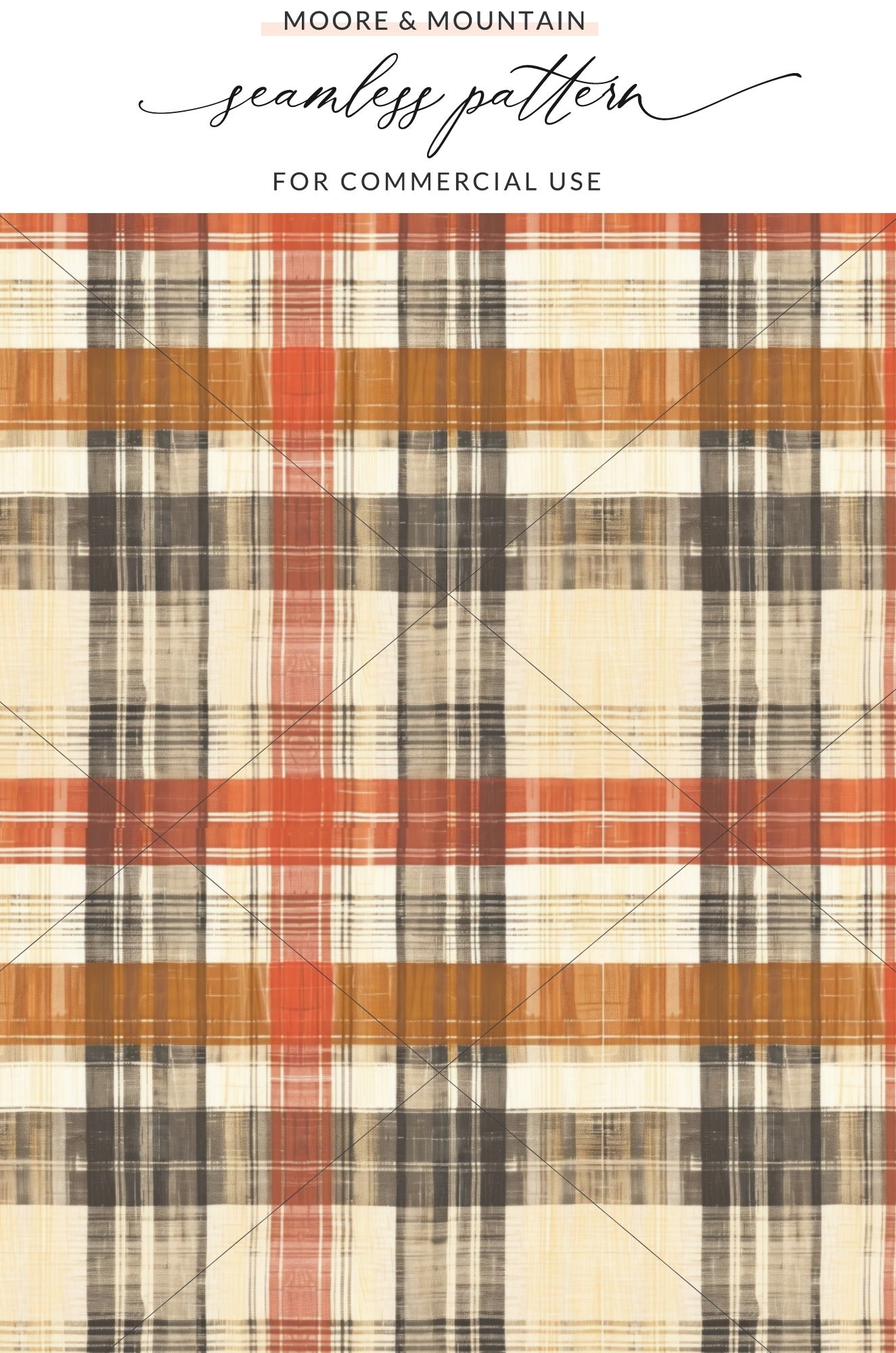 Moore & Mountain Seamless Pattern For Commercial Use