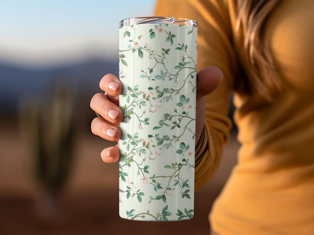 Digital Floral Pattern, Seamless Blossom Design, Chinoiserie Style, Flower Wallpaper, Printable Fabric Pattern, Floral Digital Paper - Moore and Mountain