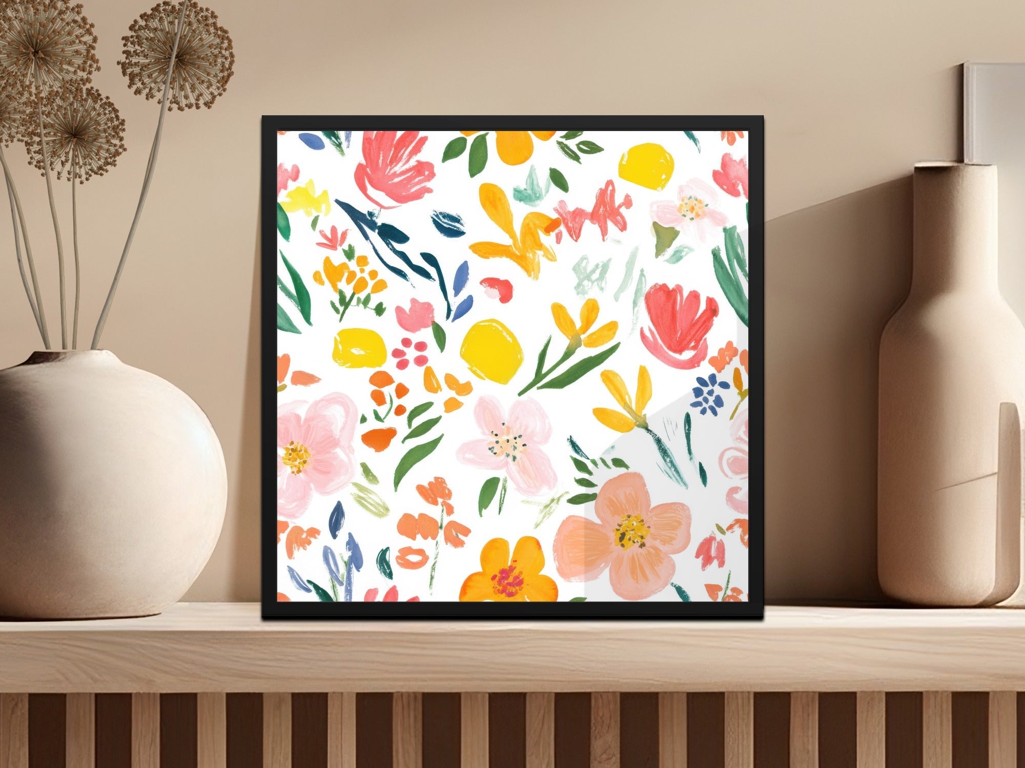 Digital Floral Seamless Pattern, Watercolor Flowers, Repeat Pattern, Fabric Design, Printable Paper, Scrapbooking, Spring Florals - Moore and Mountain