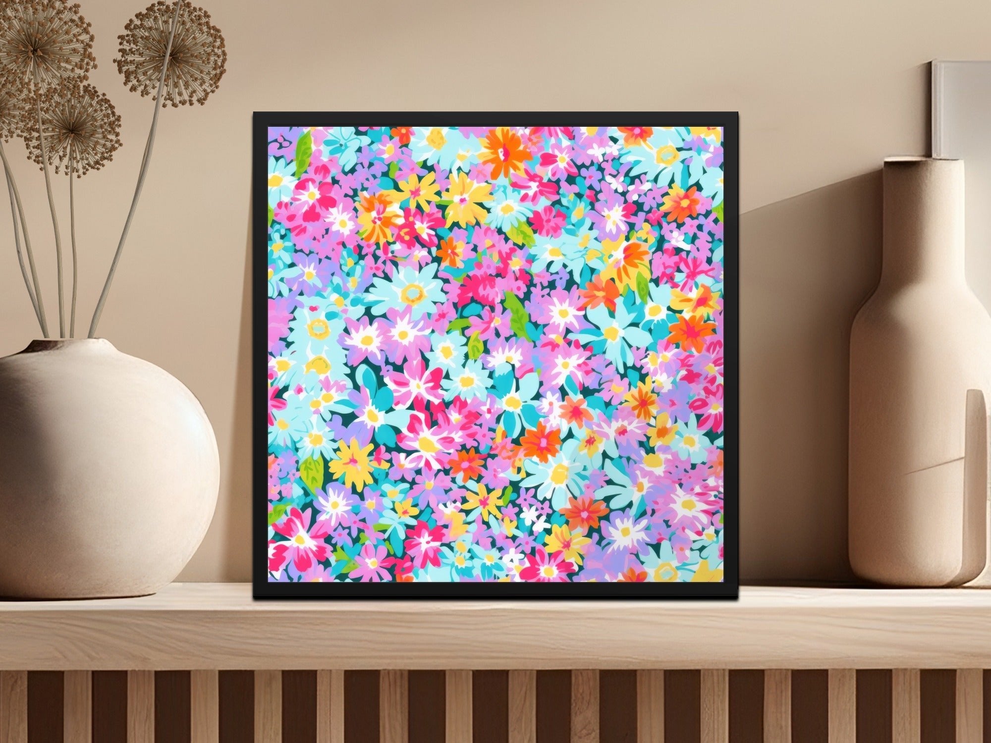 Ditsy Digital Floral Pattern, Seamless Flower Design, Colorful Background, Repeating Fabric Print, Scrapbooking Paper, Digital Download - Moore and Mountain