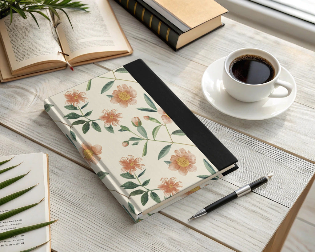 Ditsy Floral Digital Paper, Peach Flower Pattern, Seamless Pattern Design, Repeat Pattern Download, Botanical Print, Surface Pattern Digital - Moore and Mountain