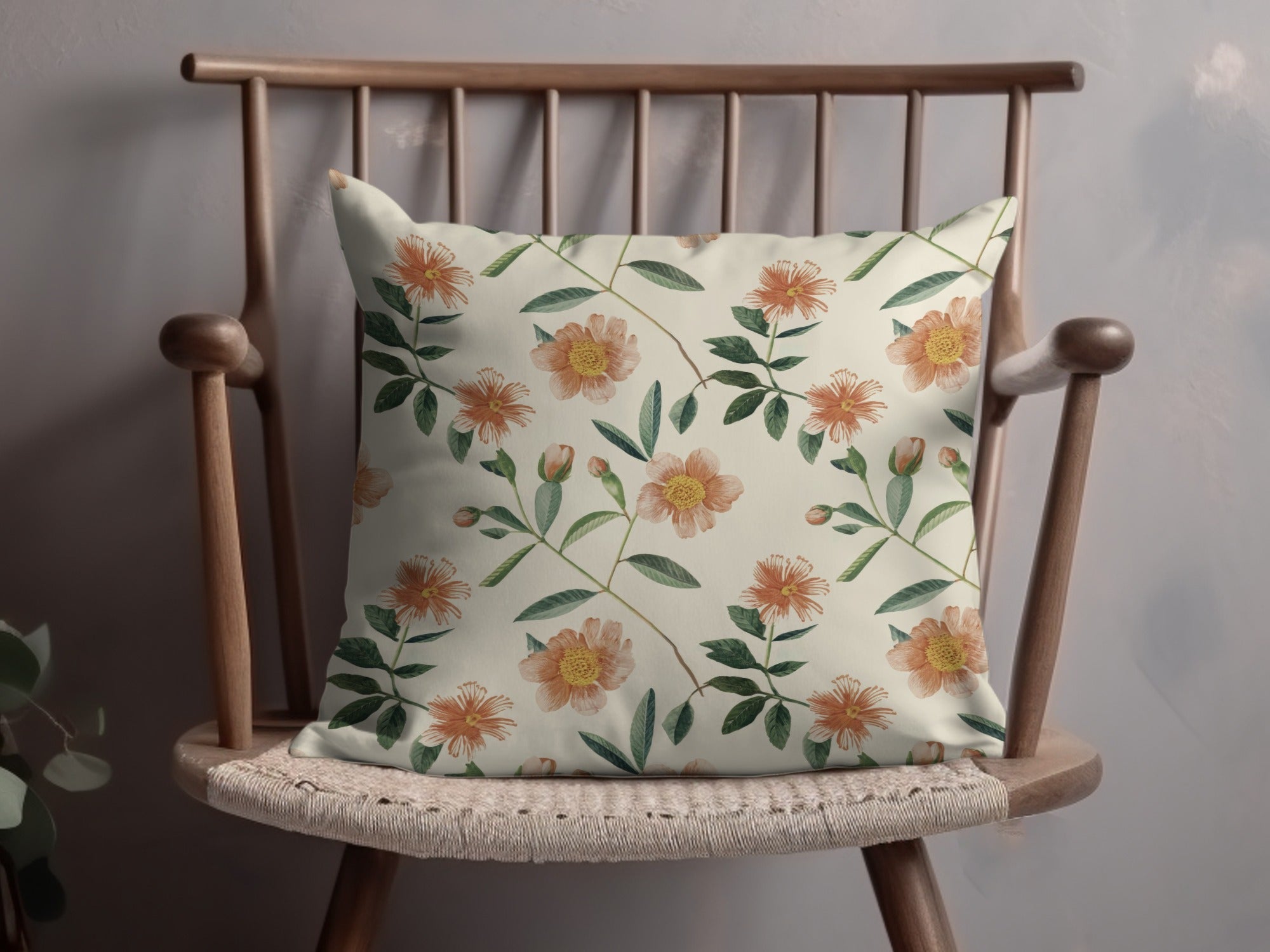 Ditsy Floral Digital Paper, Peach Flower Pattern, Seamless Pattern Design, Repeat Pattern Download, Botanical Print, Surface Pattern Digital - Moore and Mountain