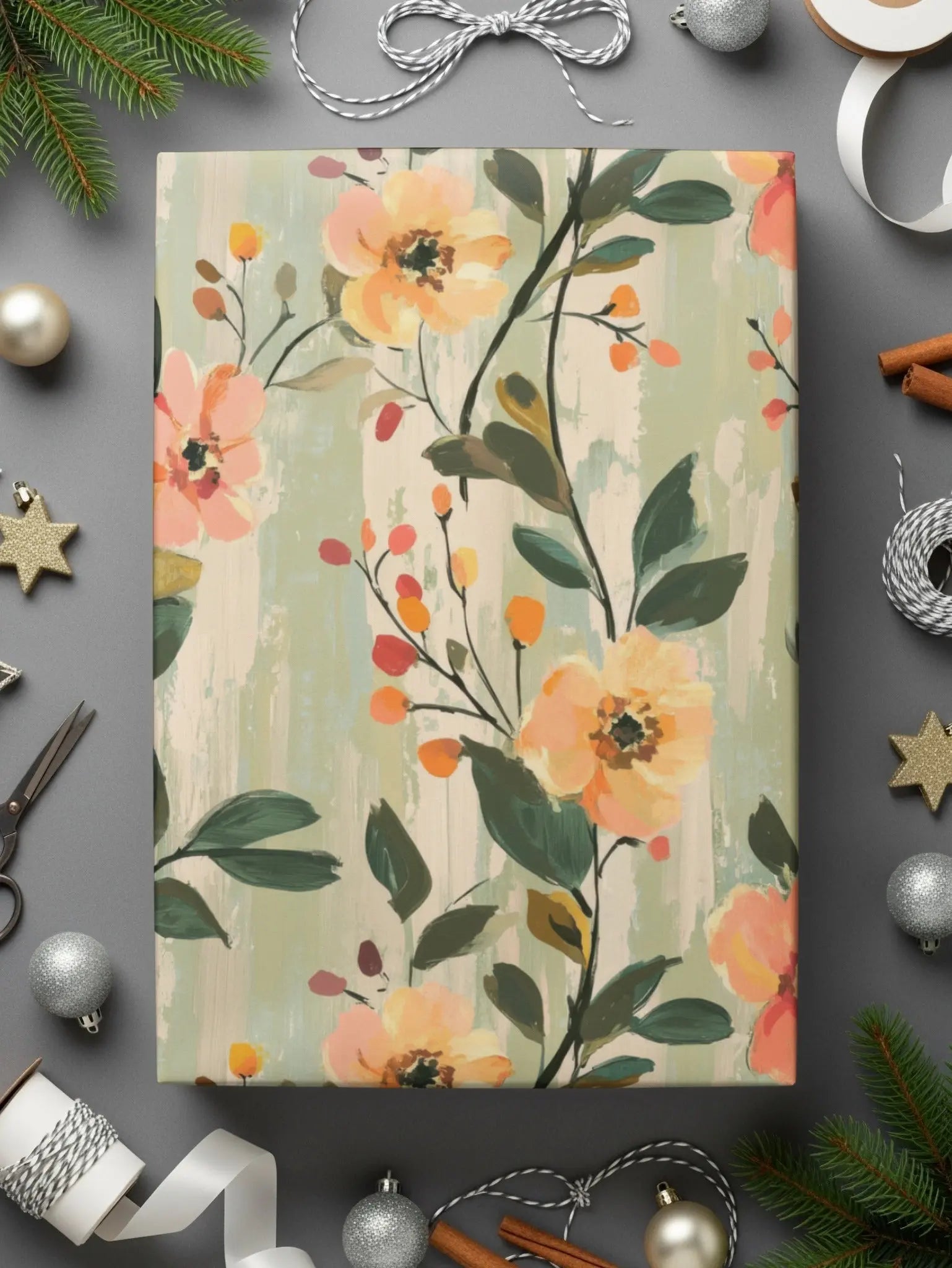 Ditsy Floral Digital Paper, Seamless Flower Pattern, Botanical Design, Scrapbook Paper, Fabric Design, Printable Pattern, Digital Download - Moore and Mountain