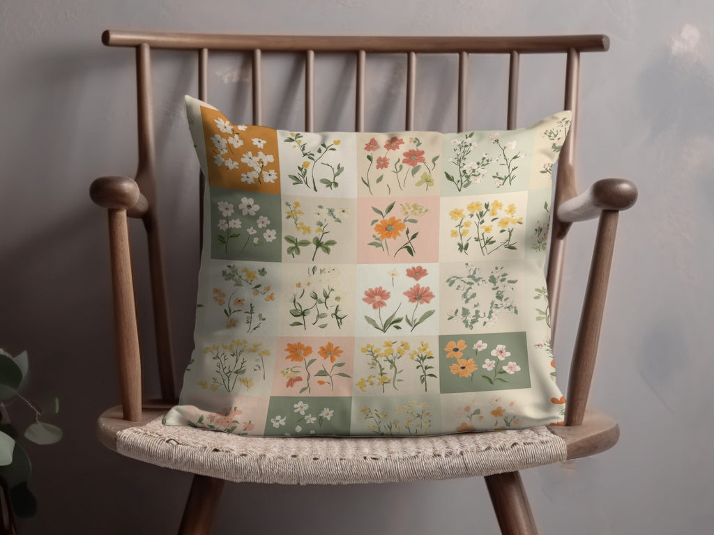 Ditsy Floral Digital Paper, Seamless Patchwork Flower Pattern, Botanical Print, Scrapbook Paper, Fabric Design, 12x12 JPEG, Digital Download - Moore and Mountain